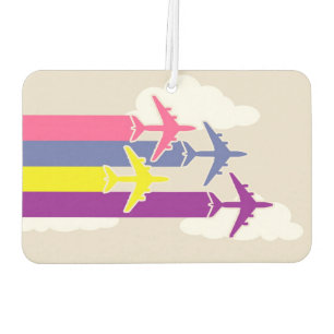 Colourful aeroplanes car air freshener