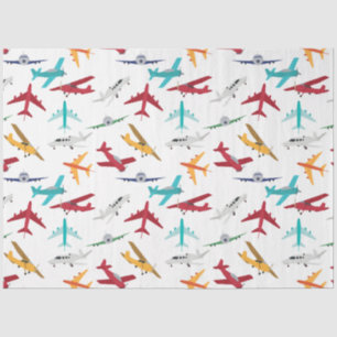 Colourful Aeroplanes Pattern Tissue Paper