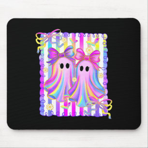Colourful Aesthetic Halloween Ghosts Girly Girls C Mouse Pad