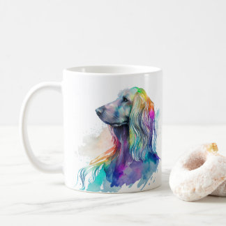 Colourful Afghan Hound Dog  Pet Coffee Mug, Cup
