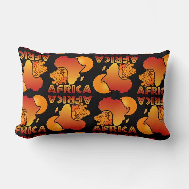 Colourful AFRICA throw pillow (Front)