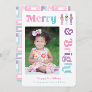 Colourful African American Nutcracker Christmas Holiday Card