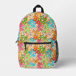 Colourful African Blob Abstract Shapes Pattern Printed Backpack