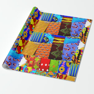 Colourful African Fabric Print Wrapping Paper