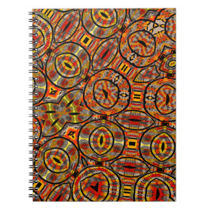 Colourful African fabric - Seamless pattern, illus Notebook
