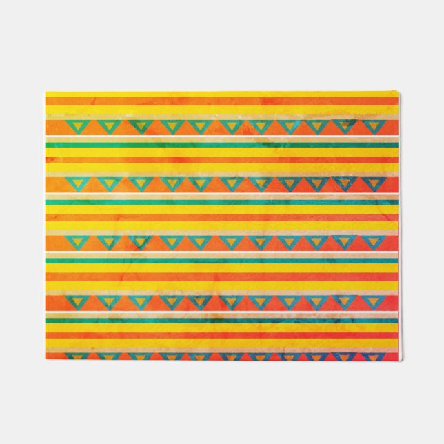 Colourful, African Pattern Doormat (Front)