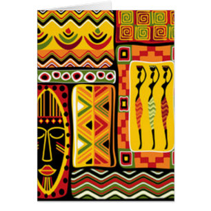 Colourful African Pattern Print Collage