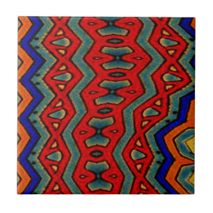 Colourful African Print Tile