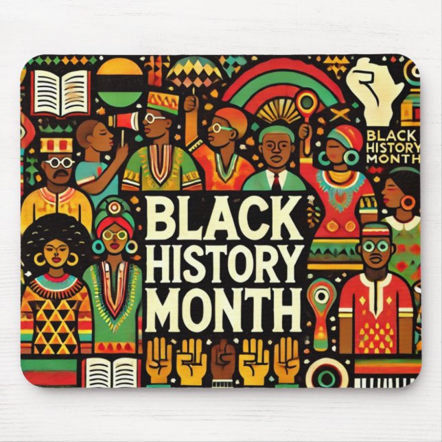 Colourful Afro Culture Graphics Mouse Pad (Front)