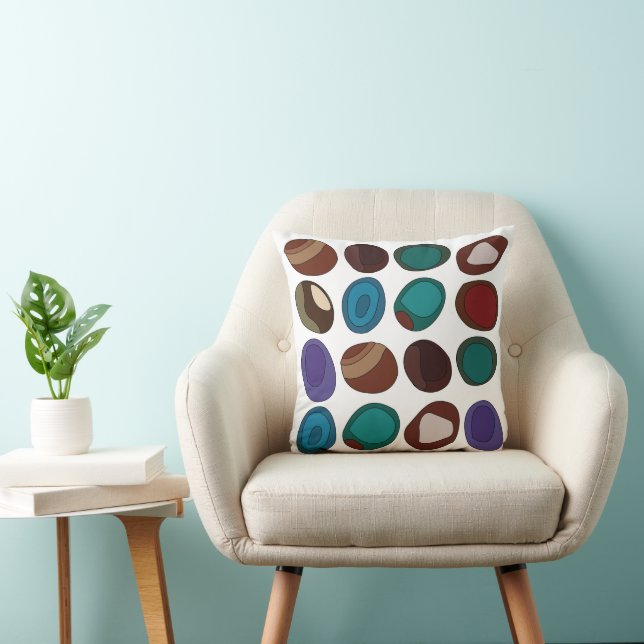 Colourful Agate Stone Crystal Healer Cushion (Chair)