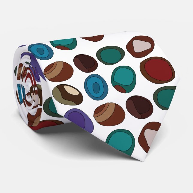 Colourful Agate Stone Crystal Healer Tie (Rolled)