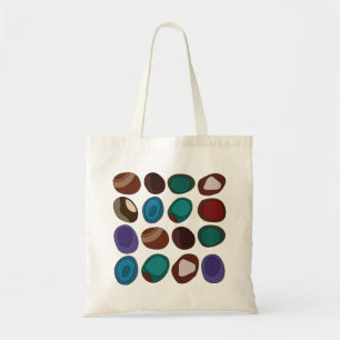 Colourful Agate Stone Crystal Pattern Tote Bag