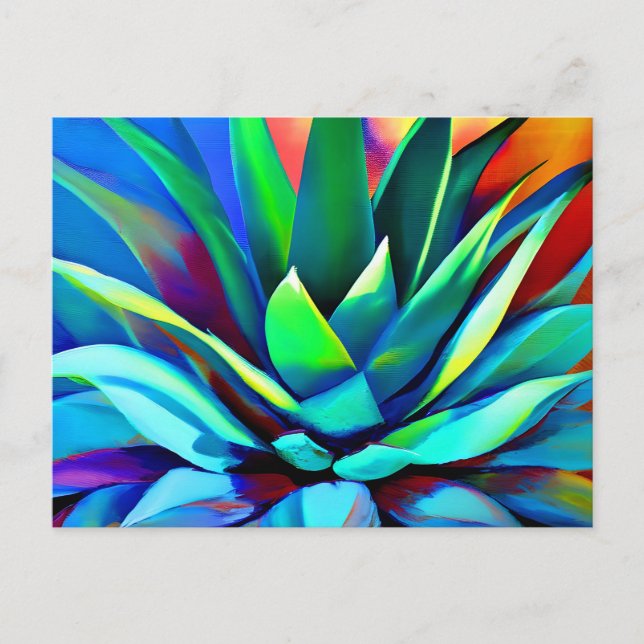 Colourful Agave plant Postcard (Front)