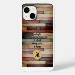 Colourful Aged Wood Pallet Quote Monogram iPhone 14 Case
