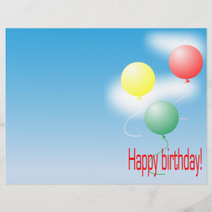 Colourful air balloons flyer