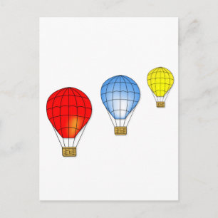 Colourful air balloons postcard