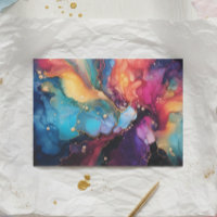 Colourful Alcohol Ink Art Fluid painting