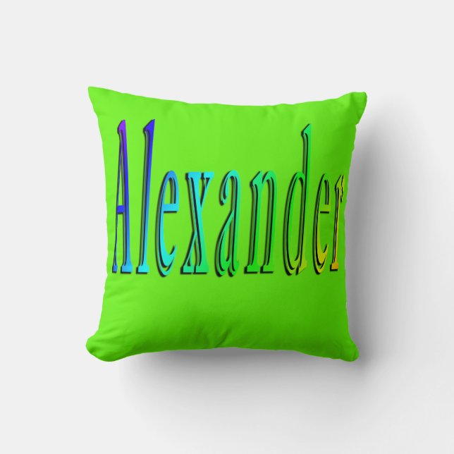 Colourful Alexander Name Logo, Cushion (Front)