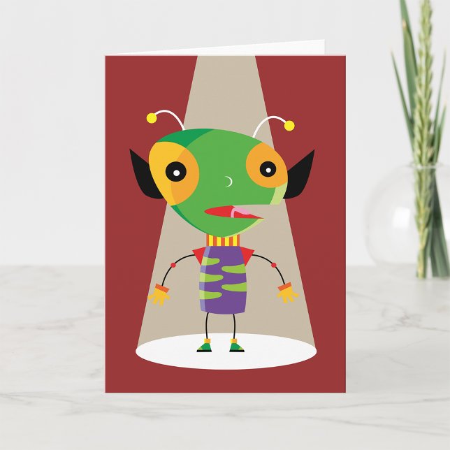 Colourful Alien Ant in Spotlight Quirky Sci-Fi  Card (Creator Uploaded)