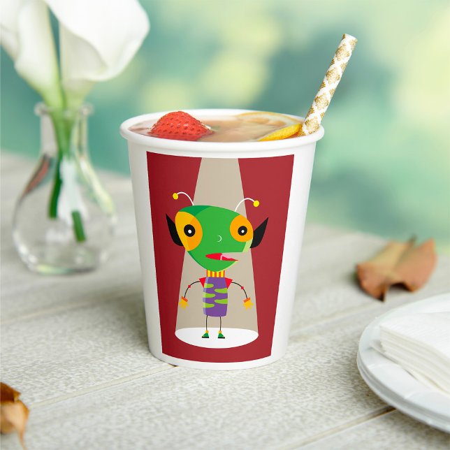 Colourful Alien Ant in Spotlight Quirky Sci-Fi  Paper Cups (Creator Uploaded)