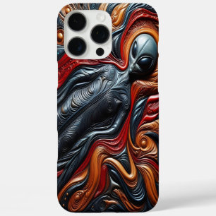 Colourful Alien Figure iPhone 16 Pro Max Case