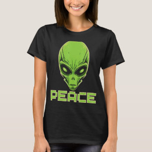Colourful Alien Head Peace UFO Human Festival Cost T-Shirt