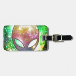 Colourful Alien Luggage Tag