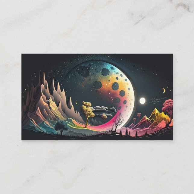 Colourful Alien planet Enclosure Card (Front)