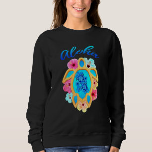 Colourful Aloha Hawaii Vacation Sea Turtle Sweatshirt