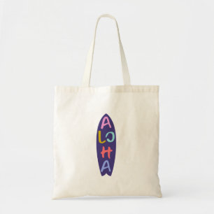 Colourful Aloha Surfing Board Summer Island Beach Tote Bag