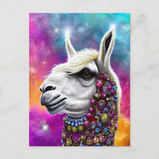 Colourful Alpaca Postcard