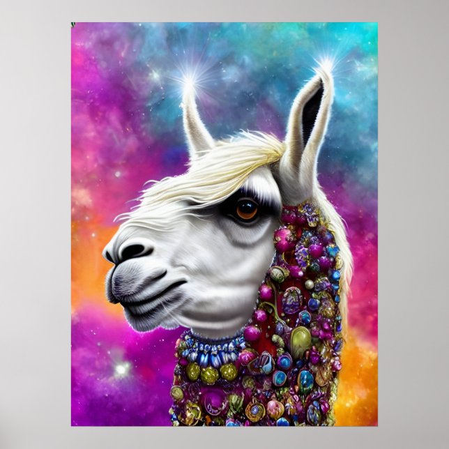 Colourful Alpaca Poster (Front)