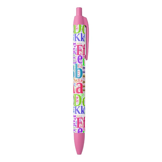 Colourful alphabet black ink pen (Bottom (Vertical))
