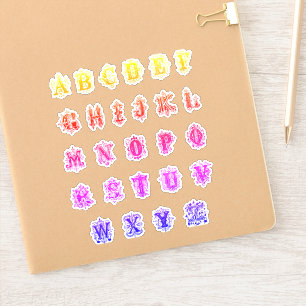Colourful Alphabet Block Letters sheet/26 cut-out