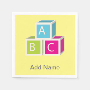 Colourful Alphabet blocks Napkin