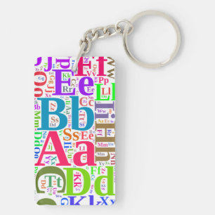 Colourful alphabet key ring