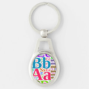 Colourful alphabet key ring
