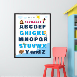 Colourful Alphabet Learning Poster