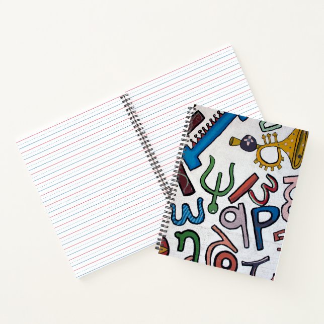 Colourful Alphabet  Notebook (Inside)