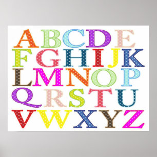 Colourful Alphabet Poster