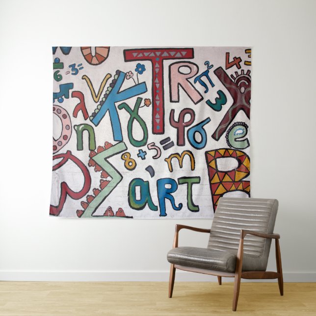 Colourful Alphabet Tapestry (In Situ (Horizontal))