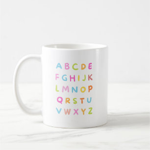 Colourful Alphabet Typography Coffee Mug