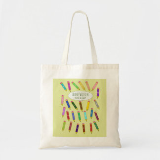  Colourful Alphabetical Pencils design Tote Bag