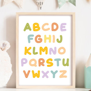 Colourful Alphabets Cutie Nursery  Poster