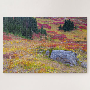 Colourful Alpine Autumn Tapestry Jigsaw Puzzle