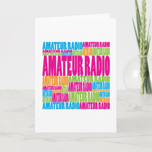 Colourful Amateur Radio Card (Front)