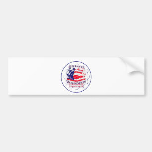 Colourful American Flag Colours Hillary for USA Pr Bumper Sticker