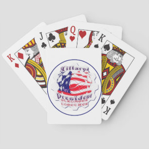 Colourful American Flag Colours Hillary for USA Pr Playing Cards