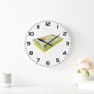 Colourful American Money Cash and Coins Large Clock