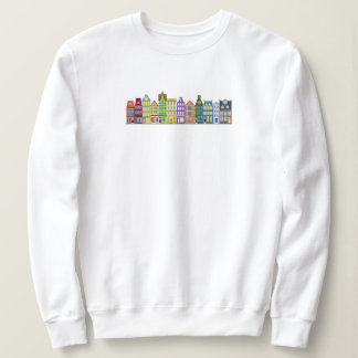 Colourful Amsterdam Row Houses Warm Cosy Sweatshir Sweatshirt